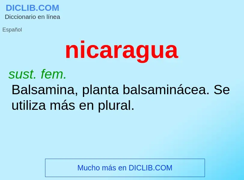 Wat is nicaragua - definition