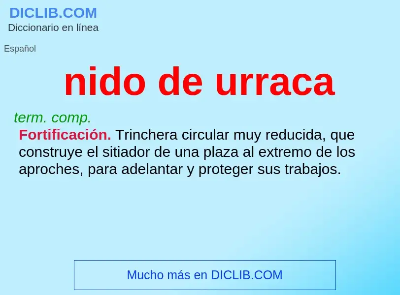 What is nido de urraca - meaning and definition