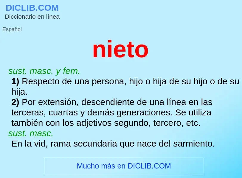 Wat is nieto - definition