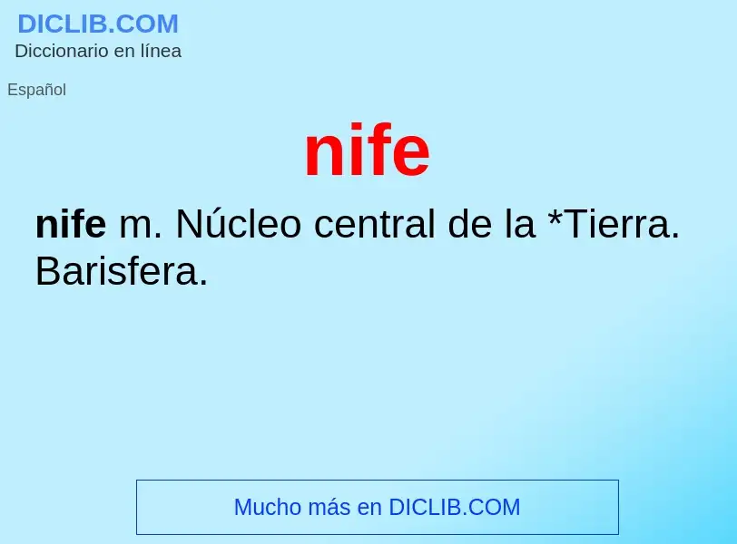 Wat is nife - definition