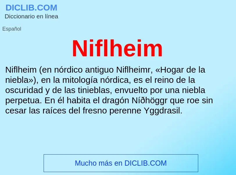 ¿Qué es Niflheim? - significado y definición