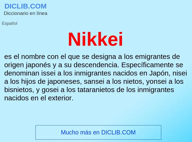 Wat is Nikkei - definition