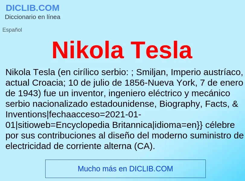 Что такое Nikola Tesla - определение