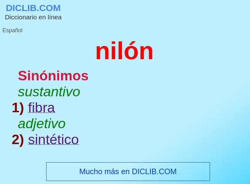 What is nilón - meaning and definition