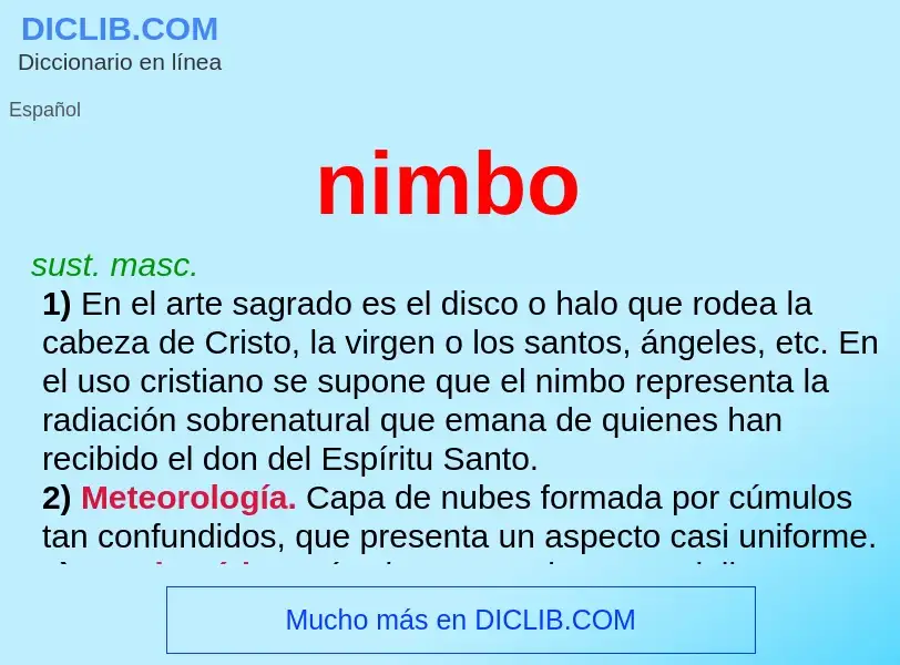 O que é nimbo - definição, significado, conceito