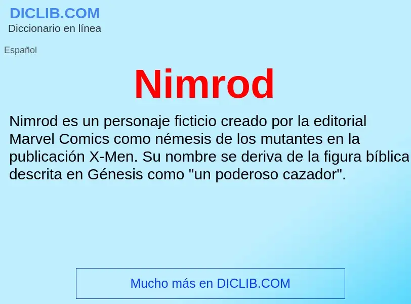 ¿Qué es Nimrod? - significado y definición