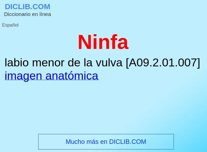 O que é Ninfa - definição, significado, conceito