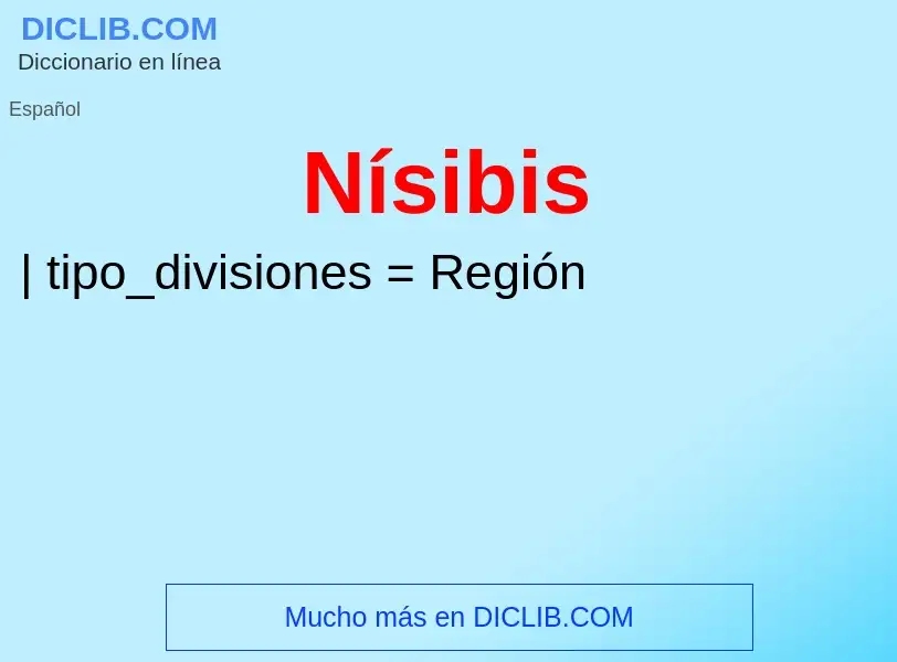 What is Nísibis - definition