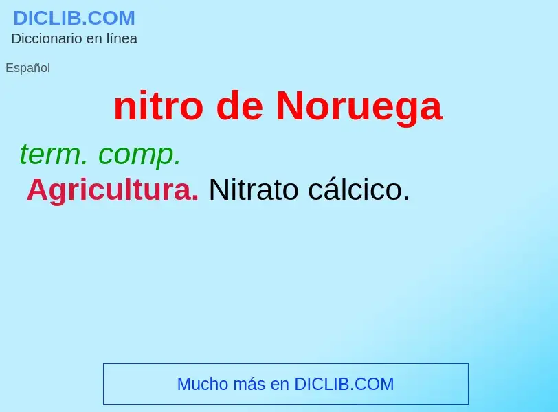 What is nitro de Noruega - meaning and definition