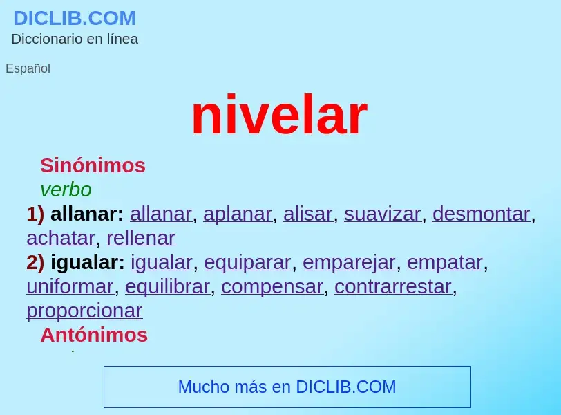 O que é nivelar - definição, significado, conceito