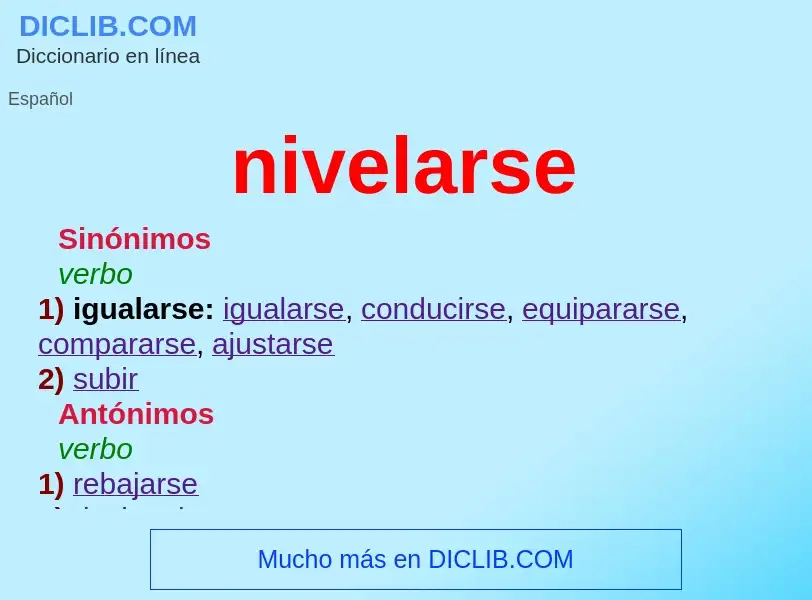 What is nivelarse - definition