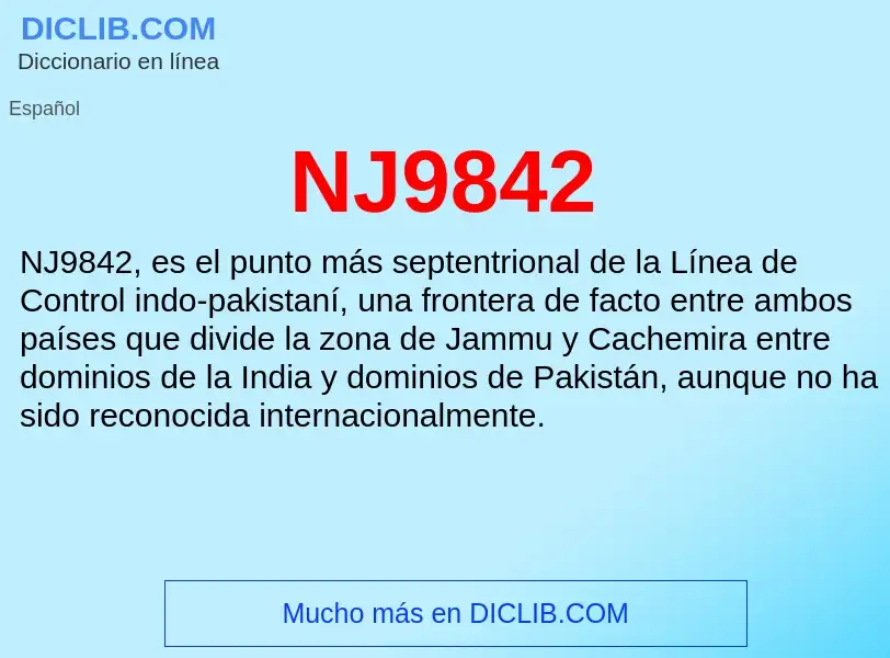 O que é NJ9842 - definição, significado, conceito