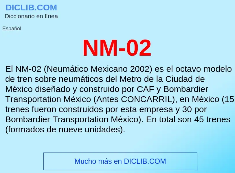 O que é NM-02 - definição, significado, conceito