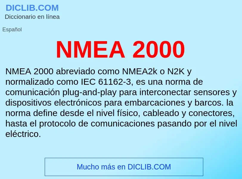 Что такое NMEA 2000 - определение