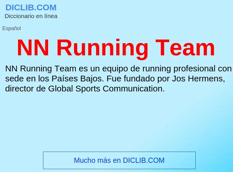 O que é NN Running Team - definição, significado, conceito