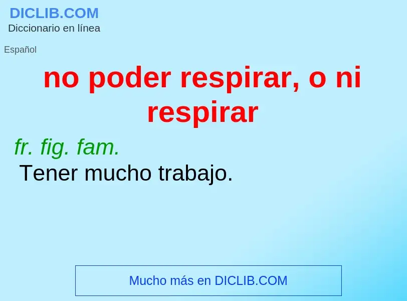 O que é no poder respirar, o ni respirar - definição, significado, conceito