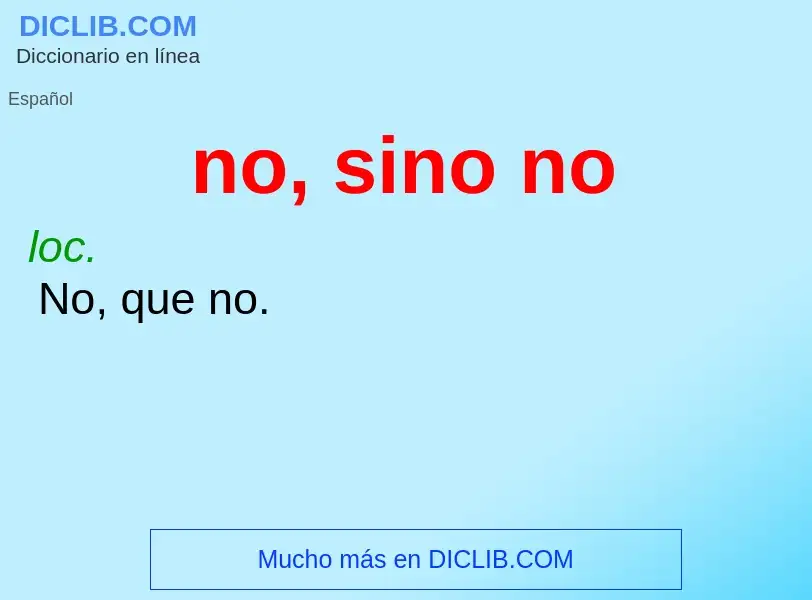 O que é no, sino no - definição, significado, conceito