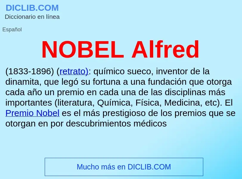 Τι είναι NOBEL Alfred - ορισμός