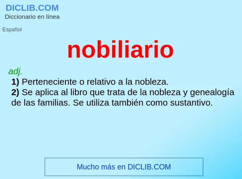 Wat is nobiliario - definition