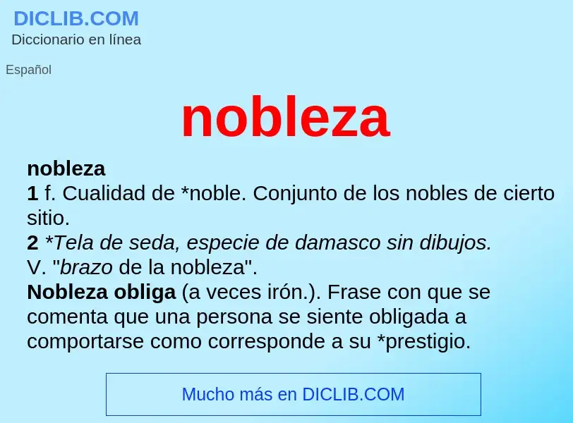 Wat is nobleza - definition