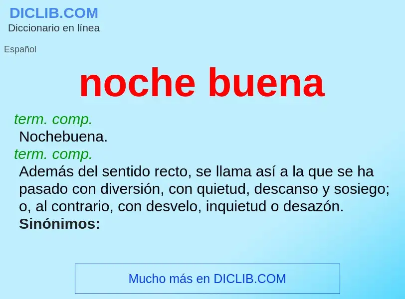 O que é noche buena - definição, significado, conceito