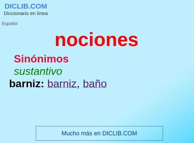 Che cos'è nociones - definizione