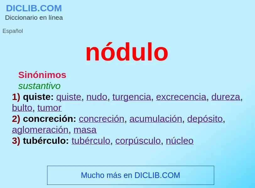 What is nódulo - meaning and definition