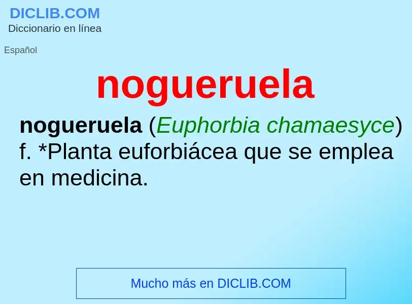 ¿Qué es nogueruela? - significado y definición