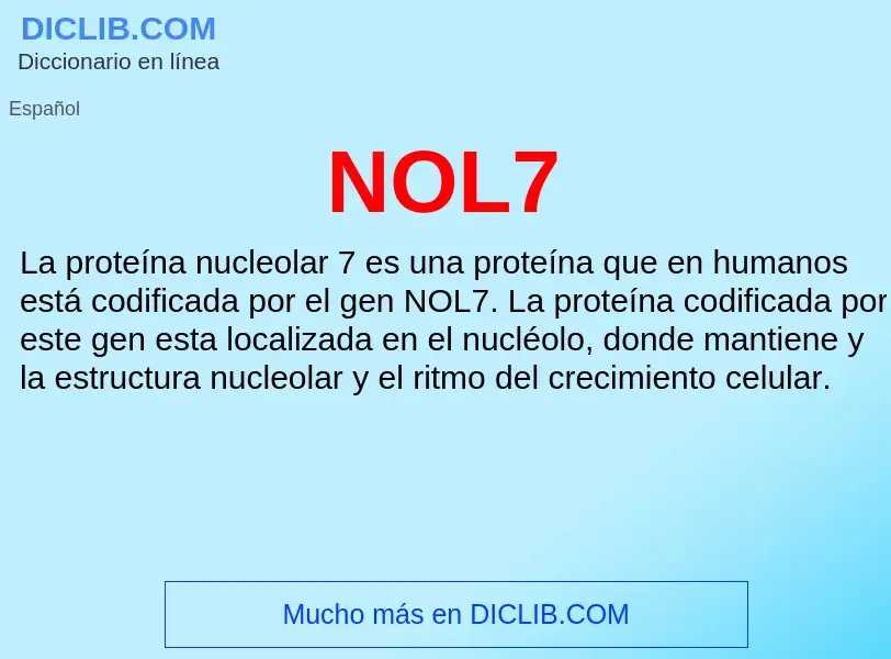 ¿Qué es NOL7? - significado y definición