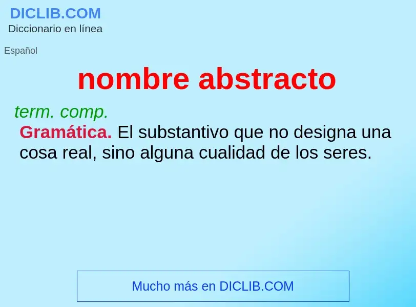 What is nombre abstracto - definition