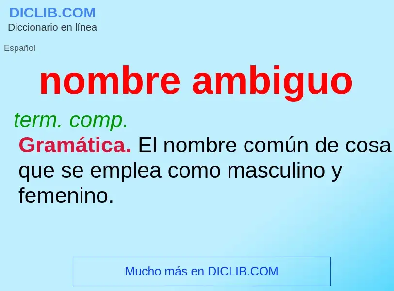 Wat is nombre ambiguo - definition