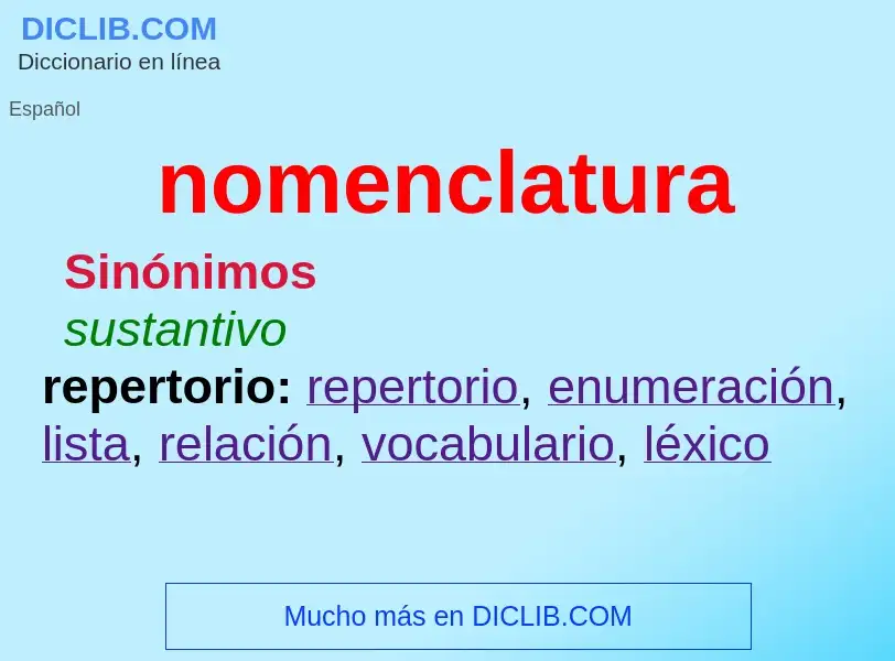 Wat is nomenclatura - definition