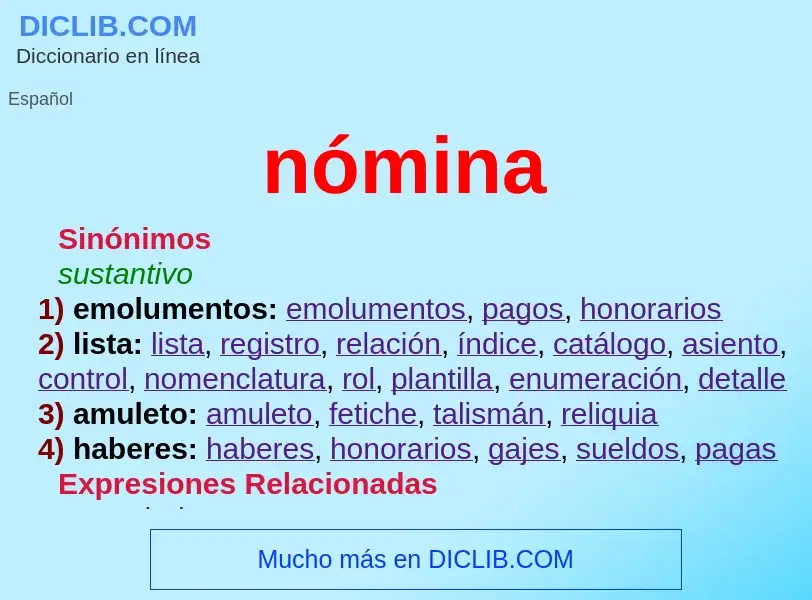 Wat is nómina - definition