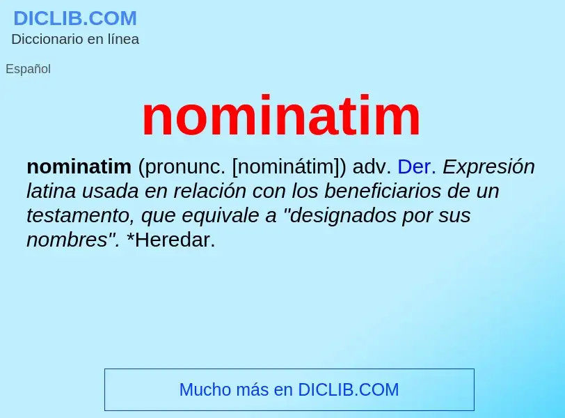 ¿Qué es nominatim? - significado y definición