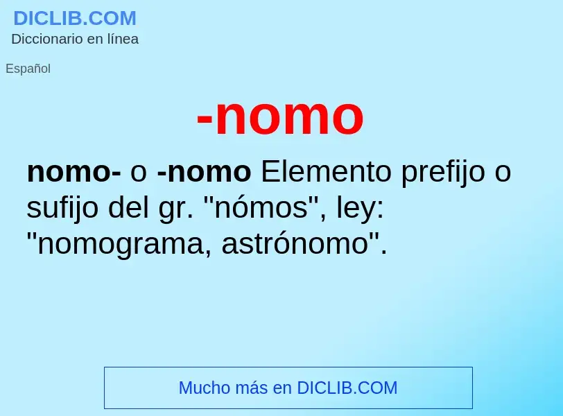 Wat is -nomo - definition