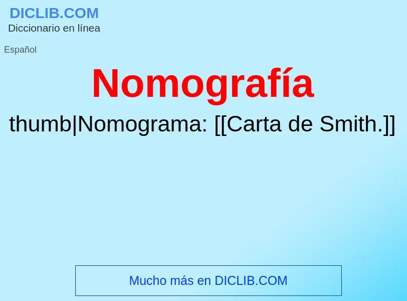 ¿Qué es Nomografía? - significado y definición