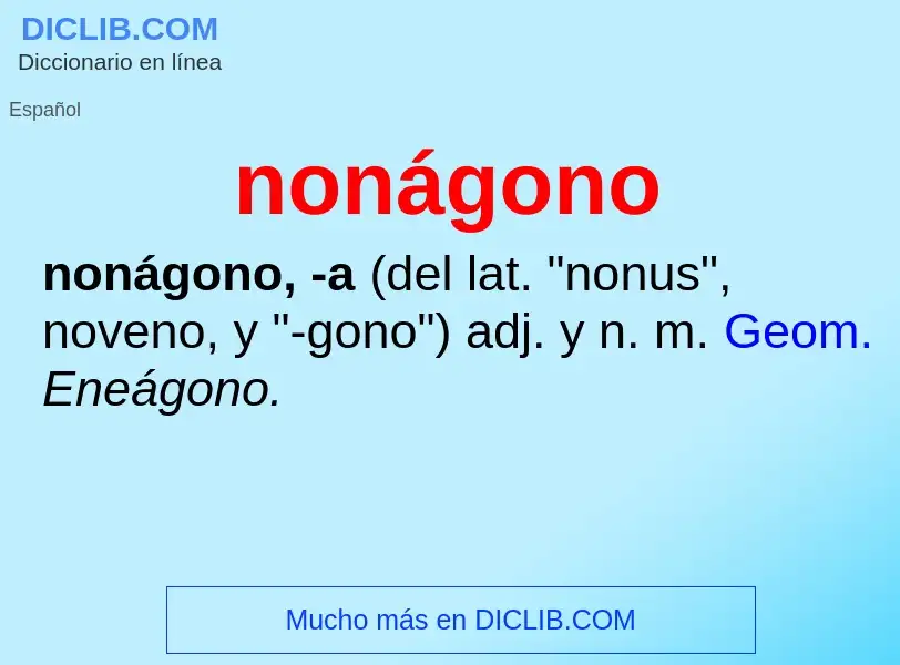 ¿Qué es nonágono? - significado y definición