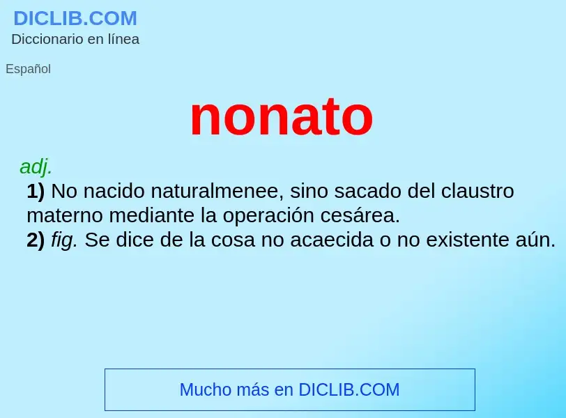 ¿Qué es nonato? - significado y definición