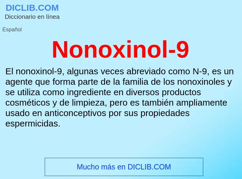 Τι είναι Nonoxinol-9 - ορισμός