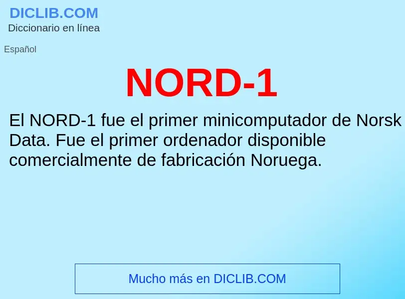 O que é NORD-1 - definição, significado, conceito