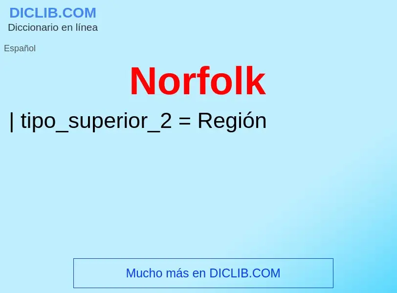 ¿Qué es Norfolk? - significado y definición