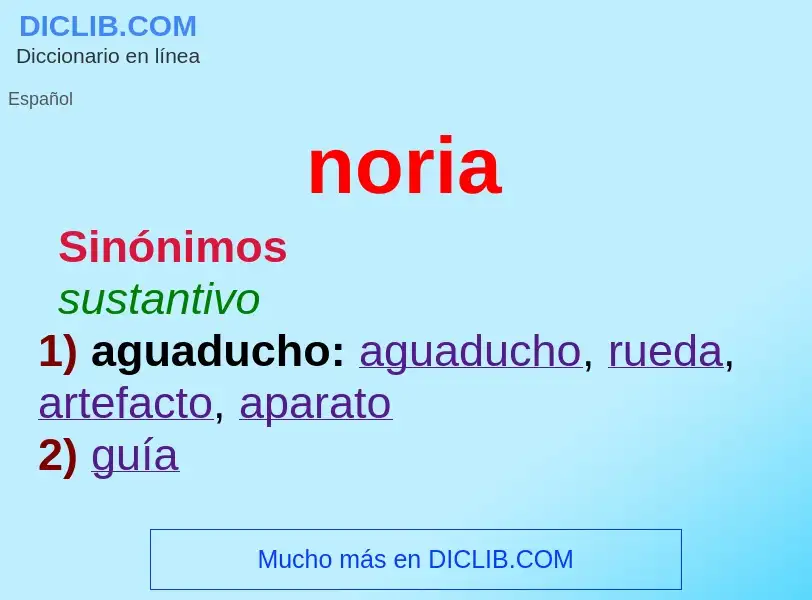 Wat is noria - definition