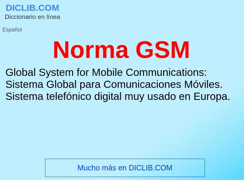 Τι είναι Norma GSM - ορισμός