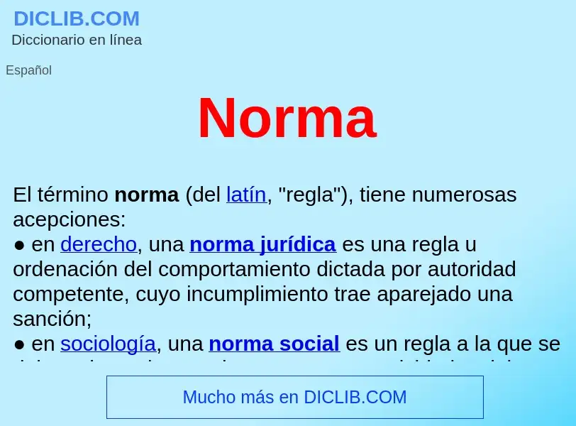 ¿Qué es Norma ? - significado y definición