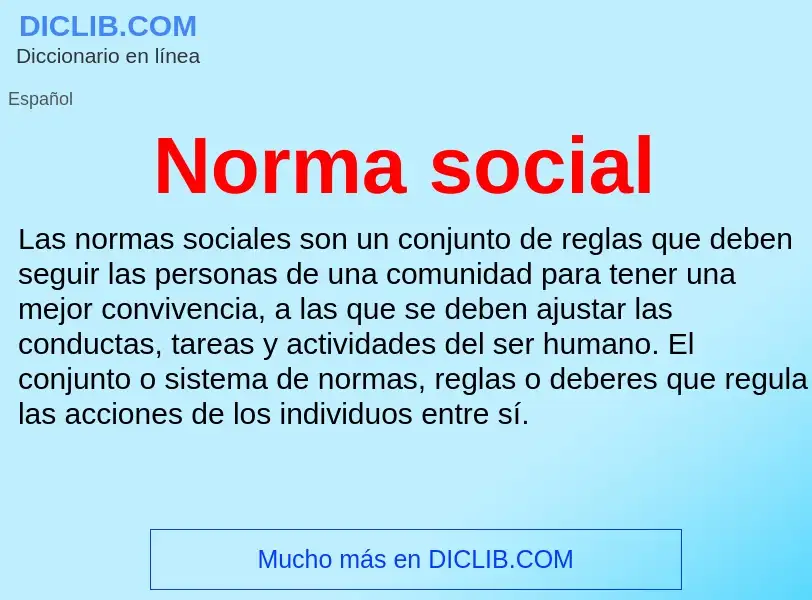 ¿Qué es Norma social? - significado y definición