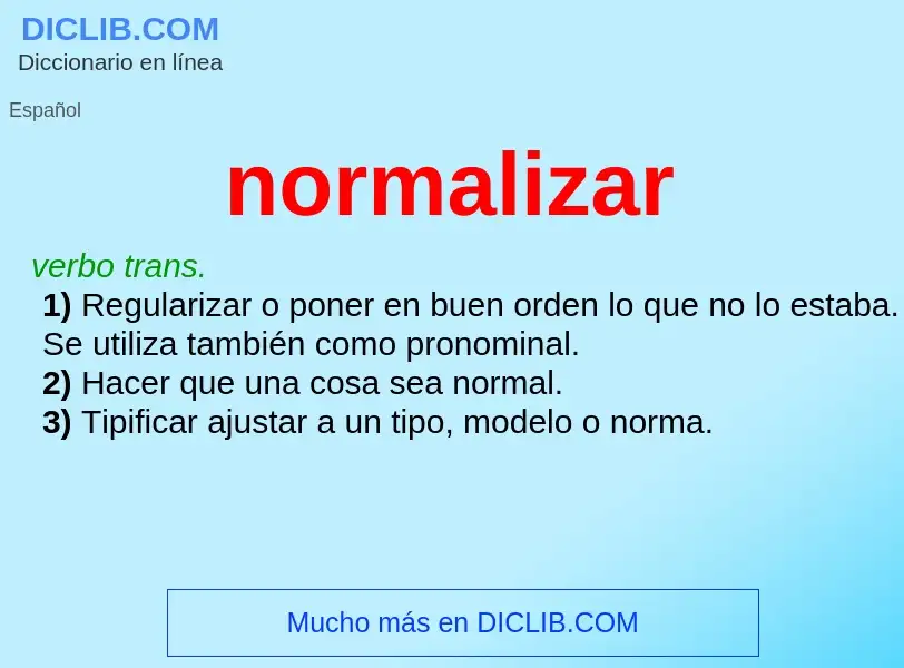 Wat is normalizar - definition