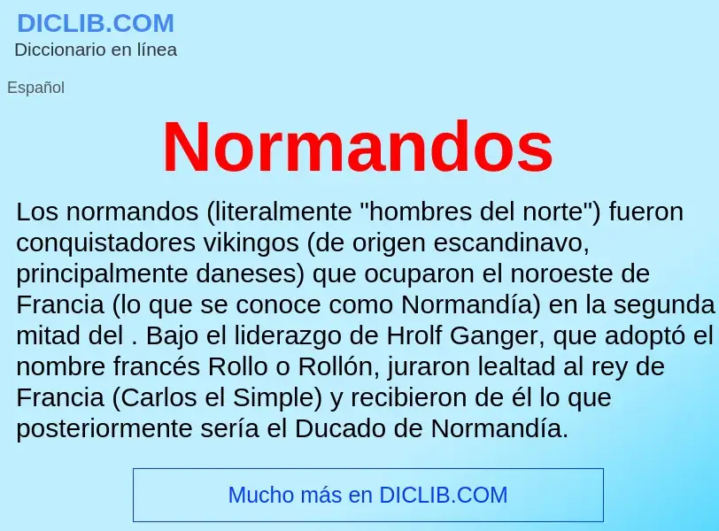 ¿Qué es Normandos? - significado y definición