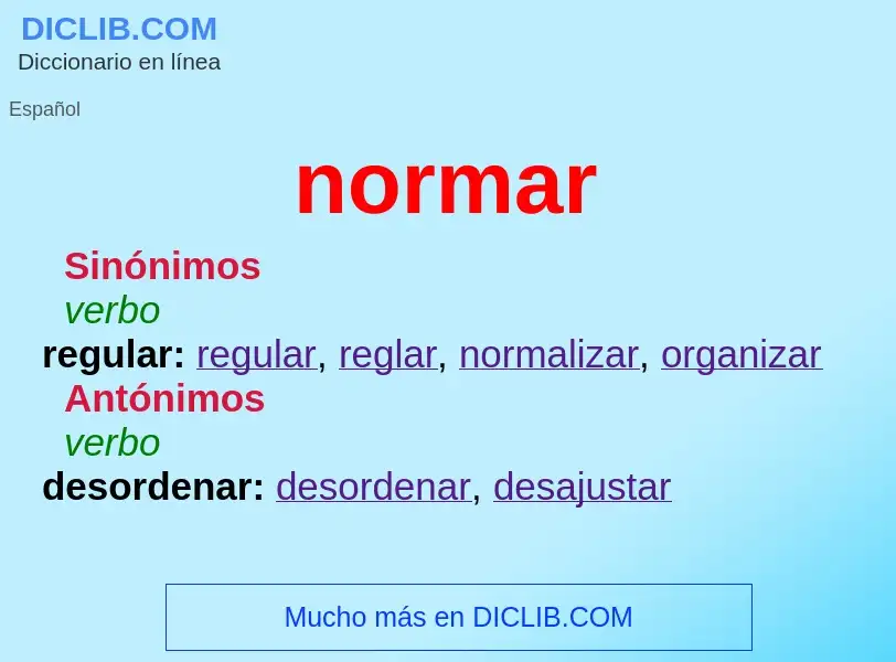 Wat is normar - definition