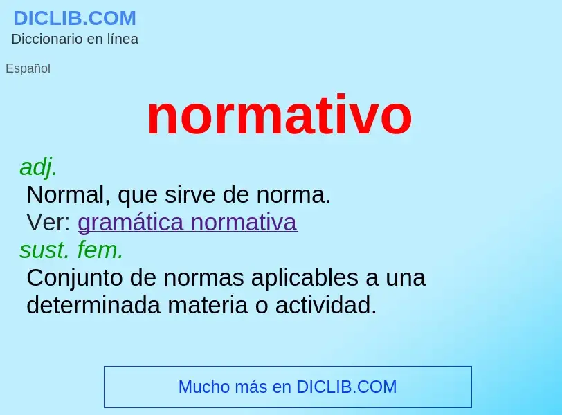 ¿Qué es normativo? - significado y definición