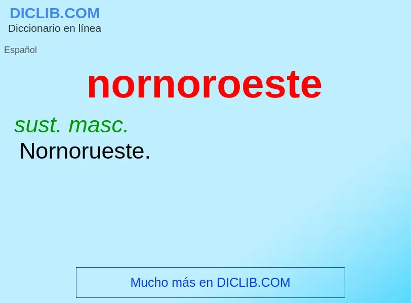 ¿Qué es nornoroeste? - significado y definición